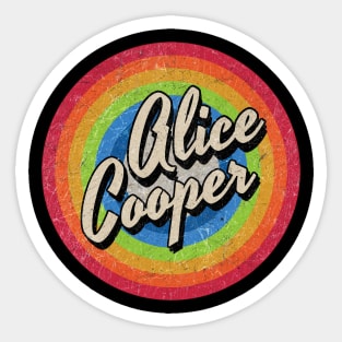 Vintage Style circle - Alice Cooper Sticker